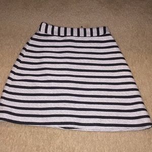 NWOT Black and white striped skirt
